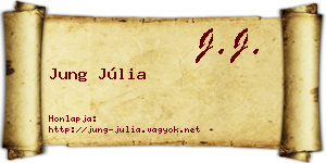 Jung Júlia névjegykártya